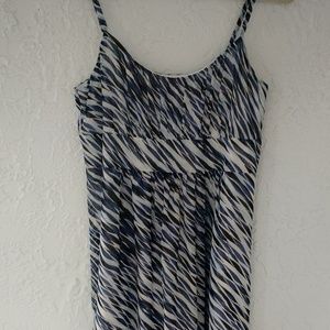 Ann Taylor Striped Blue Dress Size 8